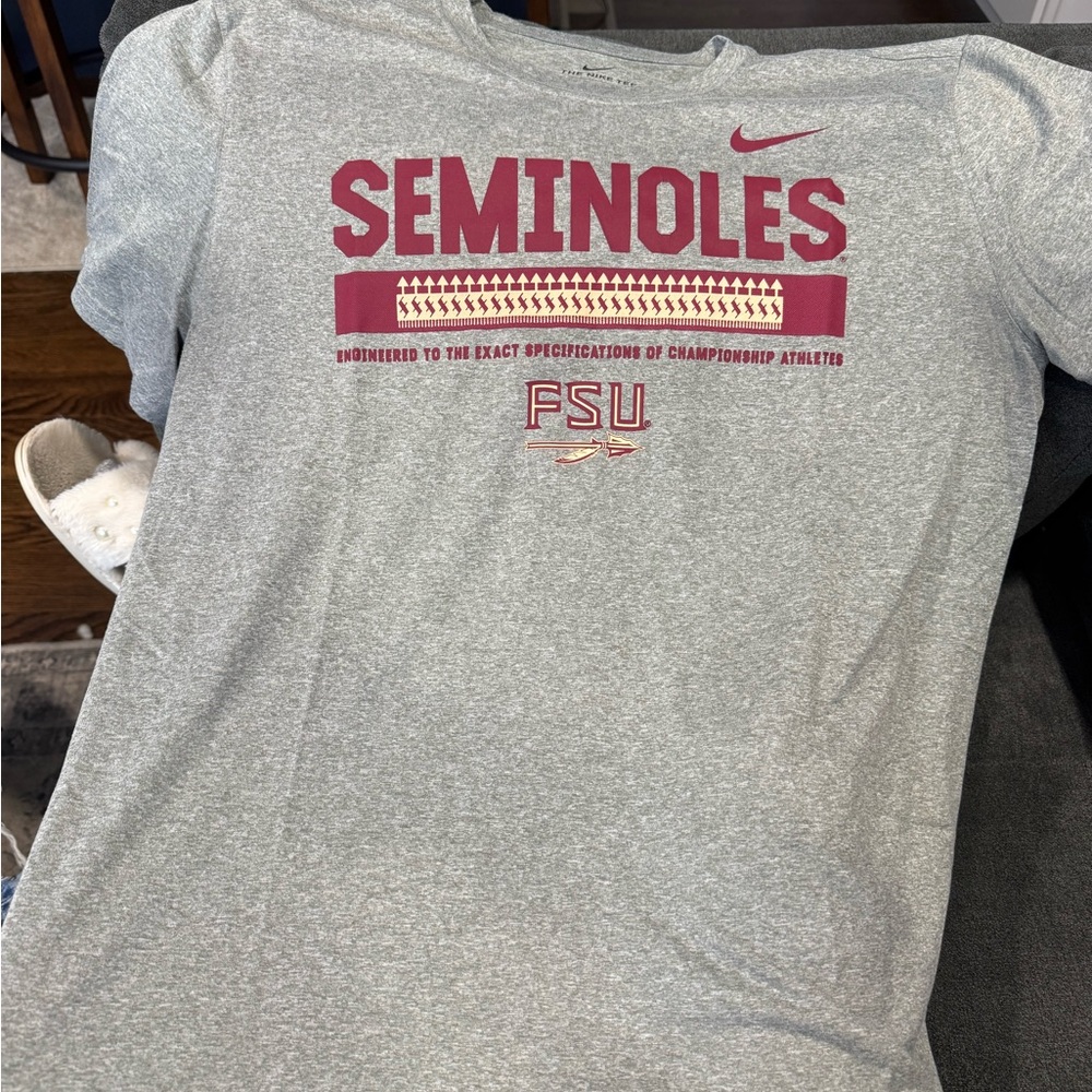 FSU Nike Gray Dri-FIT Athletic Tee
